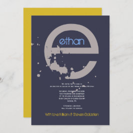 E Initiaal Collectie Bat Bar Mitswa Uitnodiging