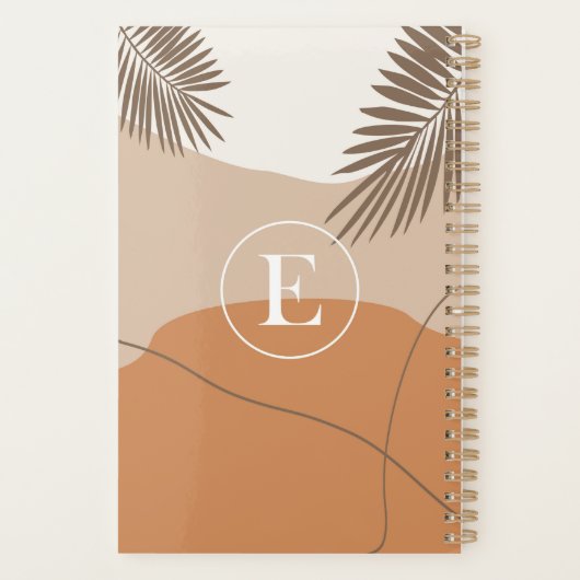 E - Initiaal Monogram Letter E Abstract Design Planner (Achterkant)