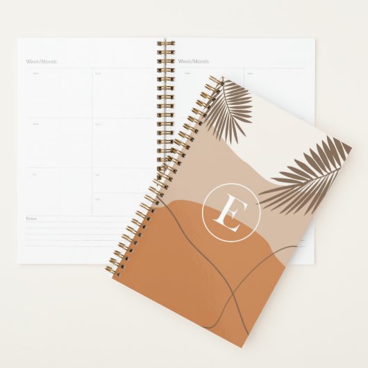 E - Initiaal Monogram Letter E Abstract Design Planner (Display)