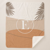E - Initiaal Monogram Letter E Abstract Design Sherpa Deken (Voorkant)