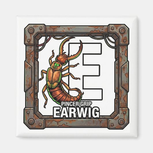 E is for Earwig – GTA Style ABC Learning Magnet (Voorkant)