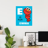 E is for Elmo | Add Your Name Poster (Thuiskantoor)