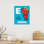 E is for Elmo | Add Your Name Poster (Keuken)