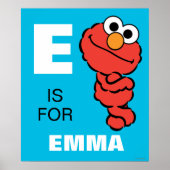 E is for Elmo | Add Your Name Poster (Voorkant)