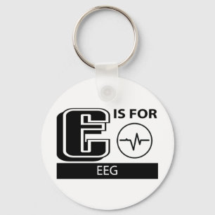 E is voor EEG Sleutelhanger