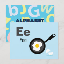 E is voor Egg - Alphabet Flash Kaart