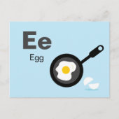 E is voor Egg - Alphabet Flash Kaart (Voorkant)