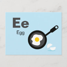 E is voor Egg - Alphabet Flash Kaart