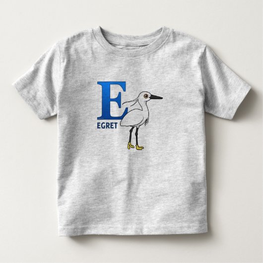 E is voor Egret Kinder Shirts (Voorkant)