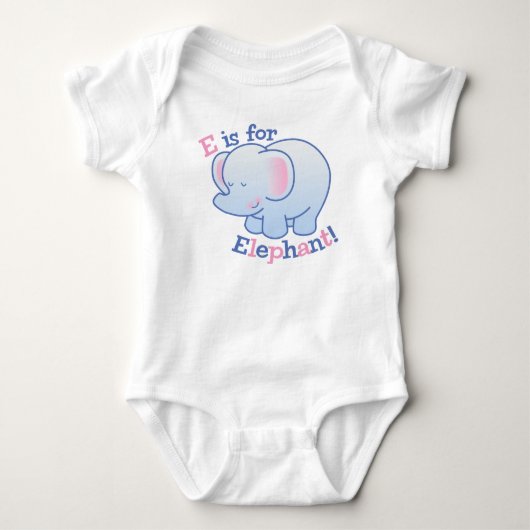 E is voor Elephant Baby Bodysuit (Voorkant)