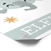 E is voor Elephant Nursery, Bedroom, Kinderen Wall Poster (Hoek)