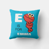 E is voor Elmo | Jouw namen toevoegen Kussen (Achterkant)