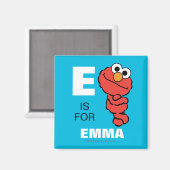 E is voor Elmo | Jouw namen toevoegen Magneet (Voorkant / Achterkant)