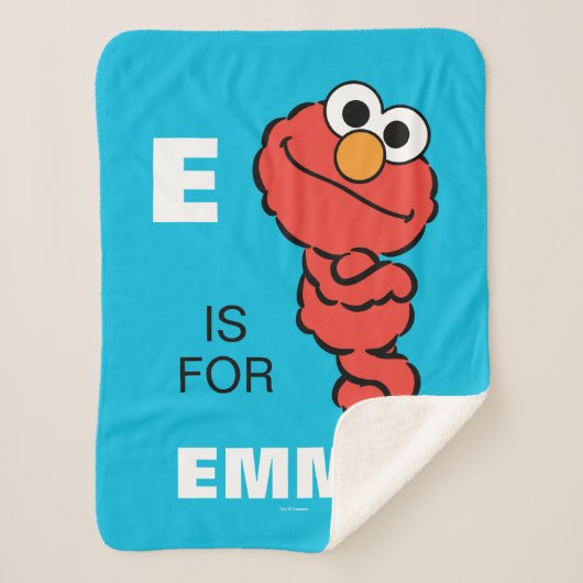 E is voor Elmo | Jouw namen toevoegen Sherpa Deken (Voorkant)
