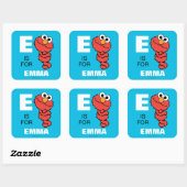 E is voor Elmo | Jouw namen toevoegen Vierkante Sticker (Vel)