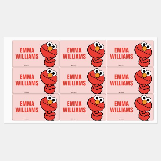 E is voor Elmo Labels (Vel)