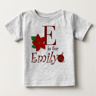 E is voor Emily, Baby's First KerstT-shirt