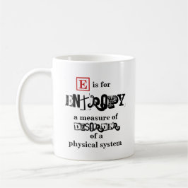 E is voor Entropy physics Koffiemok