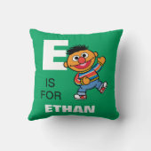 E is voor Ernie | Jouw namen toevoegen Kussen (Achterkant)