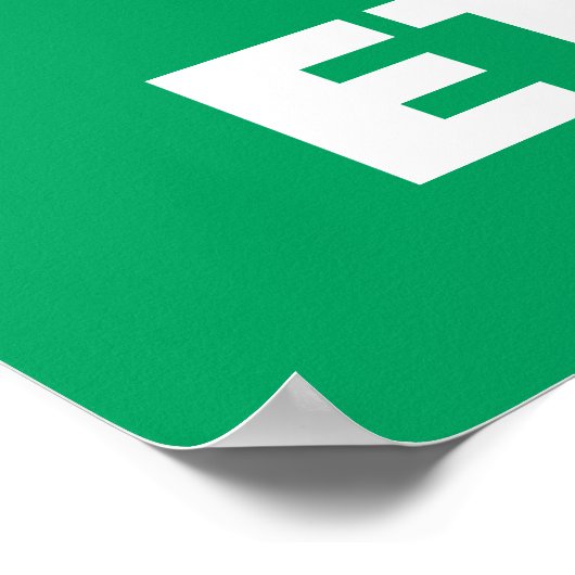 E is voor Ernie | Jouw namen toevoegen Poster (Hoek)