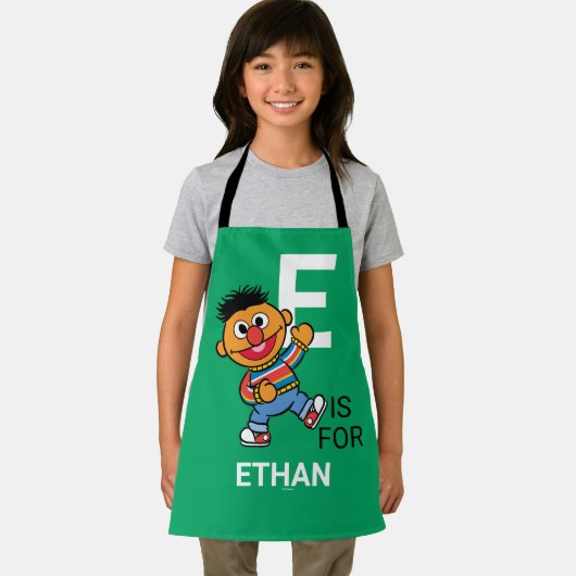E is voor Ernie | Jouw namen toevoegen Schort (Insitu)
