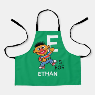 E is voor Ernie Jouw namen toevoegen Schort