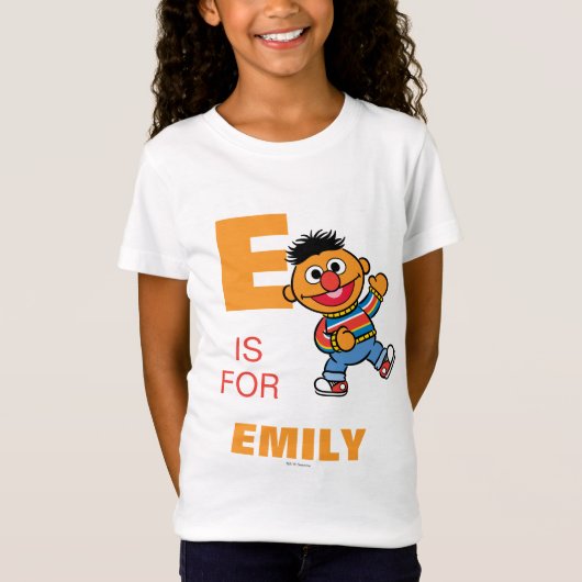 E is voor Ernie | Jouw namen toevoegen T-shirt (Voorkant)