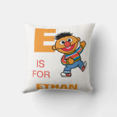 E is voor Ernie | Voeg je naam toe Kussen (Achterkant)