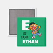 E is voor Ernie | Voeg je naam toe Magneet (Voorkant / Achterkant)