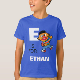 E is voor Ernie Voeg je naam toe T-shirt