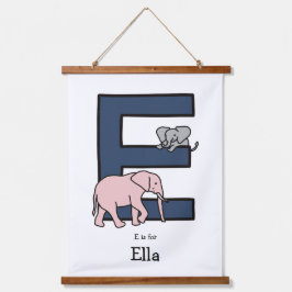 E is voor... gepersonaliseerd hangend wandkleed