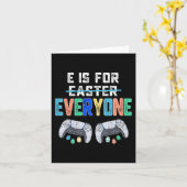 E is voor iedereen Paasgamer Fun Gaming Mannen Boy Kaart (Gele Bloem)