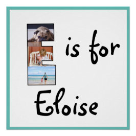 E is voor Naam Poster