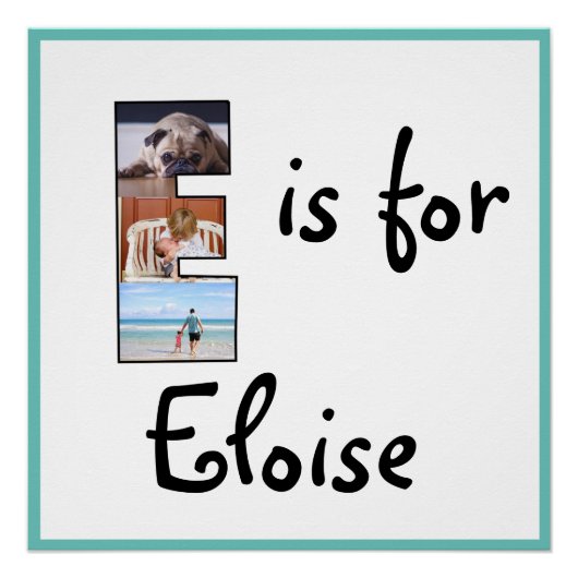 E is voor Naam Poster (Voorkant)