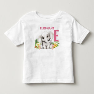 E is voor Olifant Alfabet Kinderen Kinder Shirts
