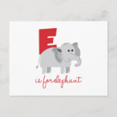 E is voor olifant briefkaart (Voorkant)