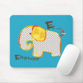 "E is voor olifant" digitale schildermousepad Muismat (Met muis)