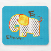 "E is voor olifant" digitale schildermousepad Muismat (Voorkant)