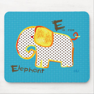 "E is voor olifant" digitale schildermousepad Muismat