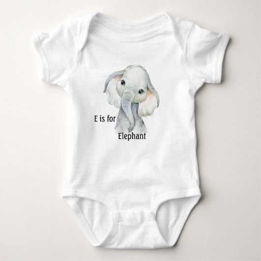 E is voor olifant romper (Voorkant)