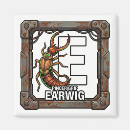 E is voor Oorworm – GTA Stijl ABC Leermagneet Magneet