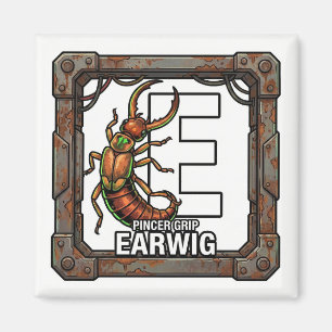 E is voor Oorworm – GTA Stijl ABC Leermagneet Magneet