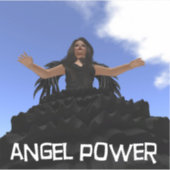 E.J. Gold Angel Power Vinyl Sticker (Voorkant)