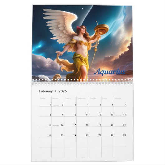 E.J. Gold Angel Zodiac Kalender 2024 (Feb 2026)