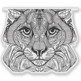 E.J. Gold Cat Gezicht Verwijderbaar Vinyl Sticker