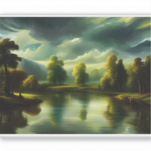 E.J. Gold Etherische Dageraad op het platteland Vi Sticker