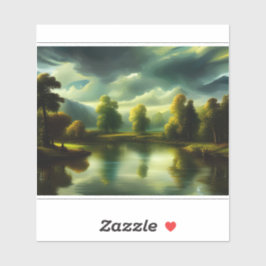 E.J. Gold Etherische Dageraad op het platteland Vi Sticker