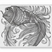 E.J. Gold Fish Verwijderbaar Vinyl Sticker (Voorkant)