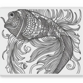 E.J. Gold Fish Verwijderbaar Vinyl Sticker