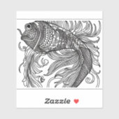 E.J. Gold Fish Verwijderbaar Vinyl Sticker (Vel)